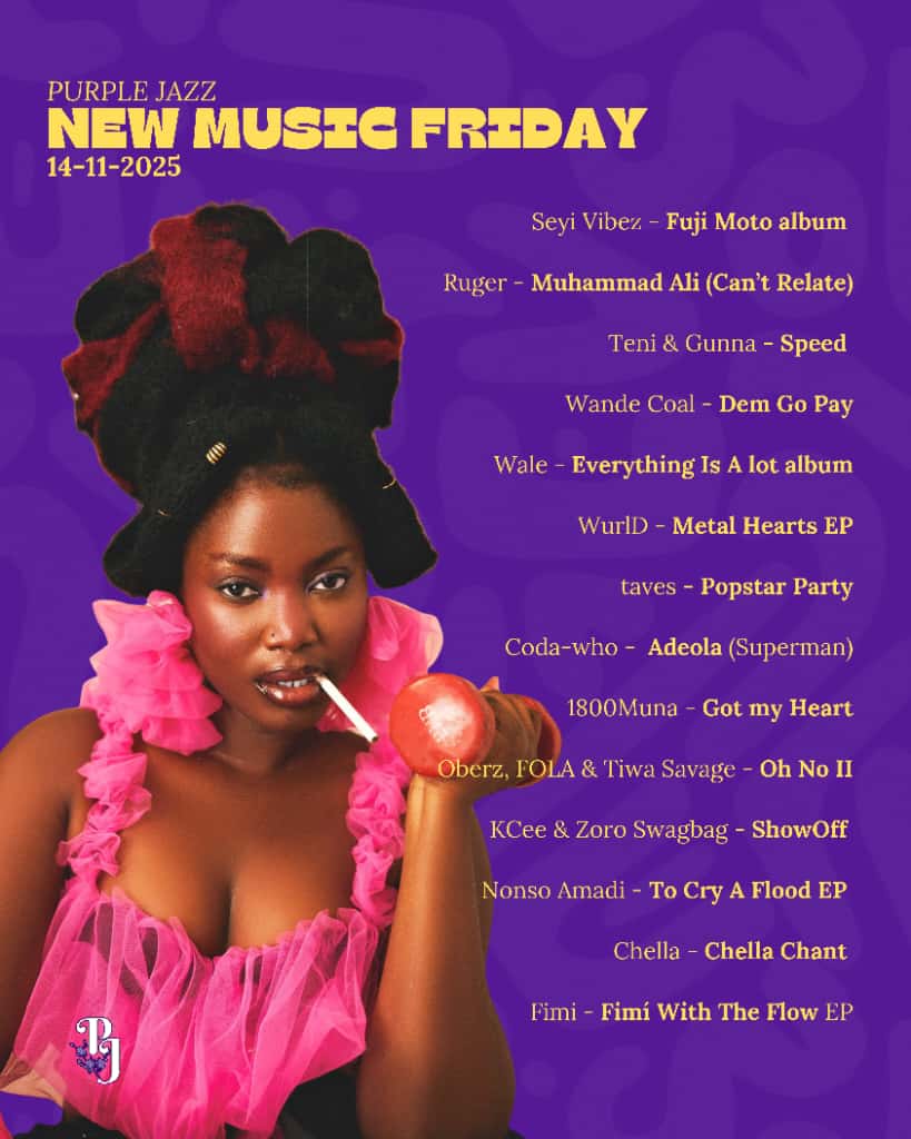 Coda-who -  Adeola (Superman)
1800Muna - Got my Heart
Oberz, FOLA &amp; Tiwa Savage - Oh No II
KCee &amp; Zoro Swagbag - ShowOff 
Nonso Amadi - To Cry A Flood EP 
Chella - Chella Chant 
Fimi - Fimí With The Flow EP
💜