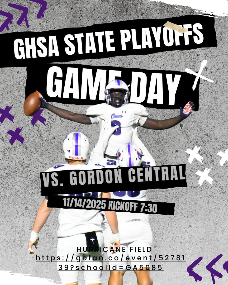 Game Day!!!
🆚 Gordon Central
📅 11/14/2025
⏰ 7:30
🏟️Hurricane Field 
🎟️ gofan.co/event/5278139

#BuiltDifferent #jk31 #faMily