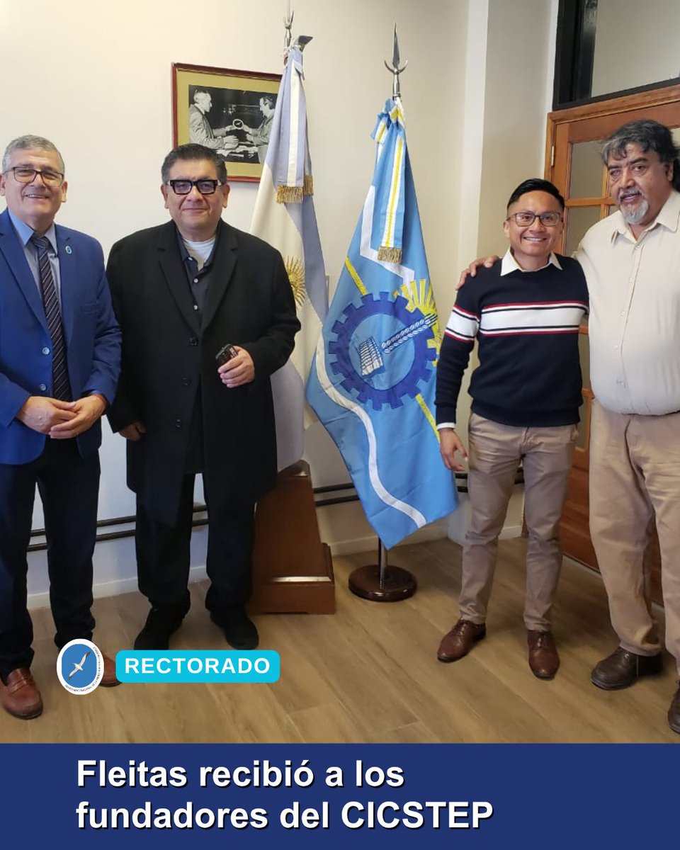 El rector Gustavo Fleitas recibió a los fundadores del Centro de Investigaciones Científicas, Sociales y Tecnológicas (CICSTEP) de Perú, Mg. Gonzalo Junco Luna y Soc. Jorge Martinez Campoblanco.