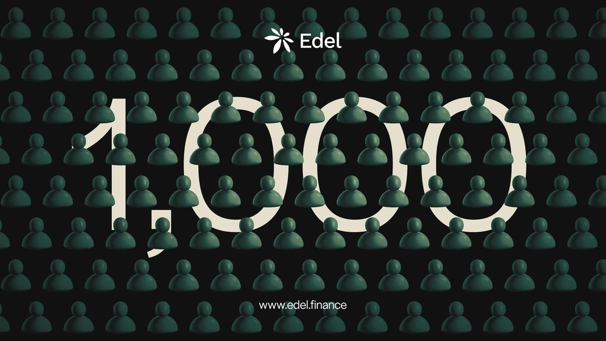 edeldotfinance's tweet image. &amp;gt;1000 holders in 42 hours since TGE.

Strong start, steady hands.

Appreciate everyone joining early.

$EDEL is just getting warmed up.
