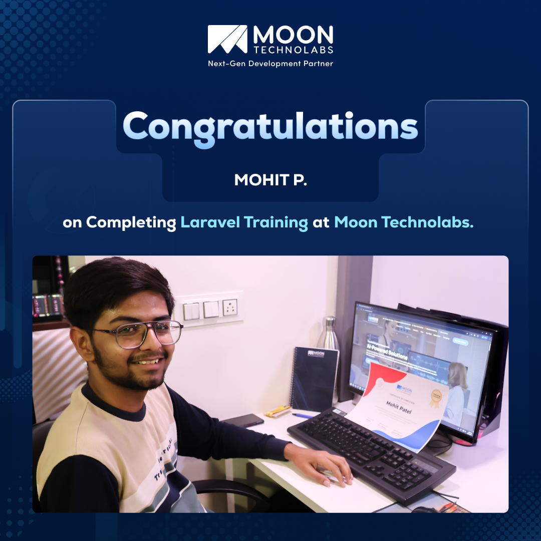 moontechnolabs's tweet image. Huge congratulations 🤝

Keep Learning, Keep Growing ⚡
.
.
.
#MoonTechnolabs #Trainee #Completetraining #trainingcompetition #sucessfultraining #ProfessionalGrowth #LearningJourney #FutureLeaders