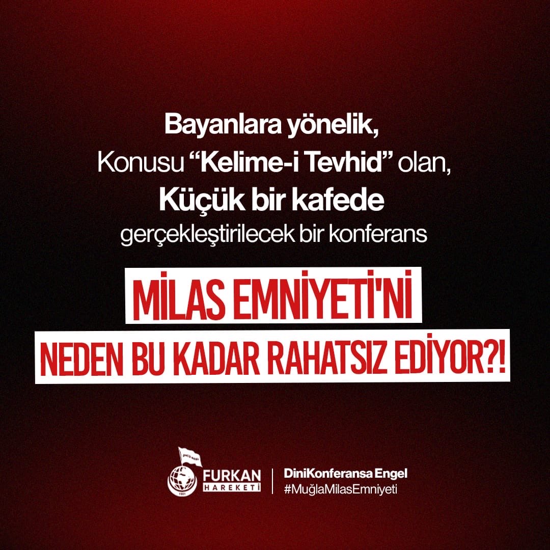 <a href="/EmniyetMugla/">Muğla Emniyet Müdürlüğü</a> <a href="/tcmuglavaliligi/">Muğla Valiliği</a> <a href="/TC_icisleri/">T.C. İçişleri Bakanlığı</a>
DiniKonferansa Engel
#MilasEmniyeti