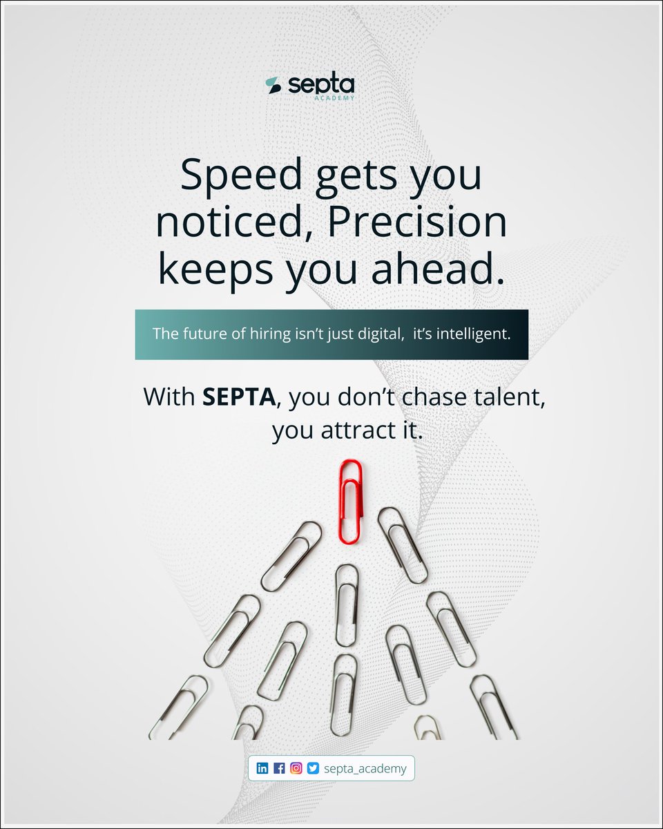 septa_academy's tweet image. Great startups aren’t built on ideas alone, they’re built on the right people. Hiring the wrong team can slow growth, cost time, and even sink your startup. Septasoftware helps startups move from reactive hiring to strategic I.T talent acquisition. #SeptaSoftware #HiringSolution