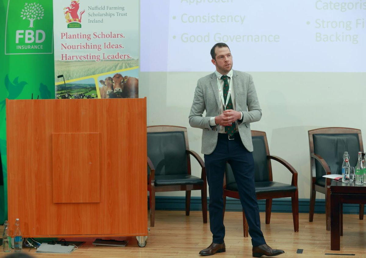 NuffieldIreland's tweet image. Next John Keane: the 🇮🇪TB erad programme started 1957, same year as Buddy Holly sang "that will be the day".  To ease the animal + human impact of TB on farms, we can learn from other countries to make TB a thing of the past.  "That will be the day!" #NuffieldConference25