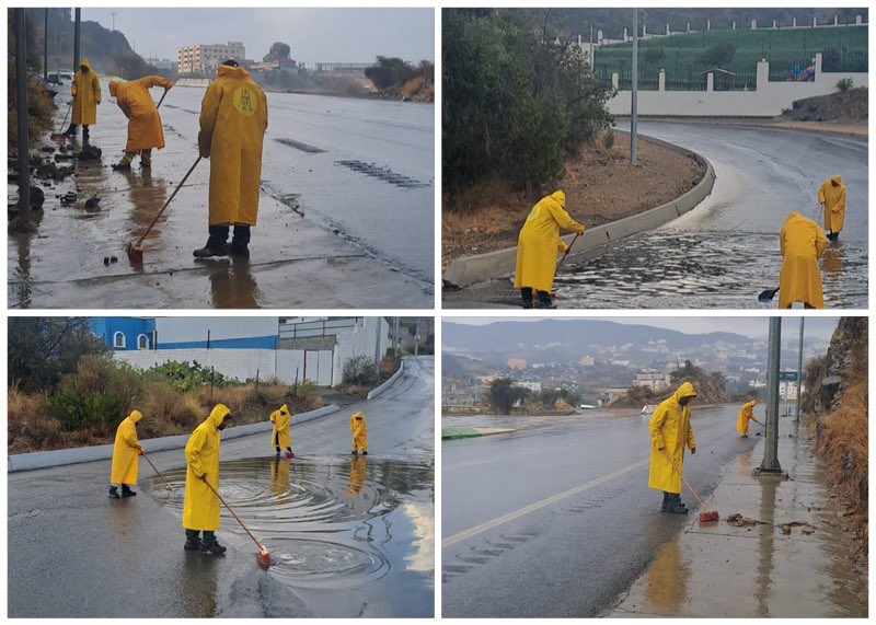 🚨| فـرق الطـوارئ بـ #بلدية_محافظة_بني_حسن 
تواصل أعمالها في إزالـة المخلفـات والعوالـق
وتكثـف جهودهـا للتعامل مع الحالـة المطريـة
التي تشهدها المحافظة .⛈️🚧

#أمانة_منطقة_الباحة