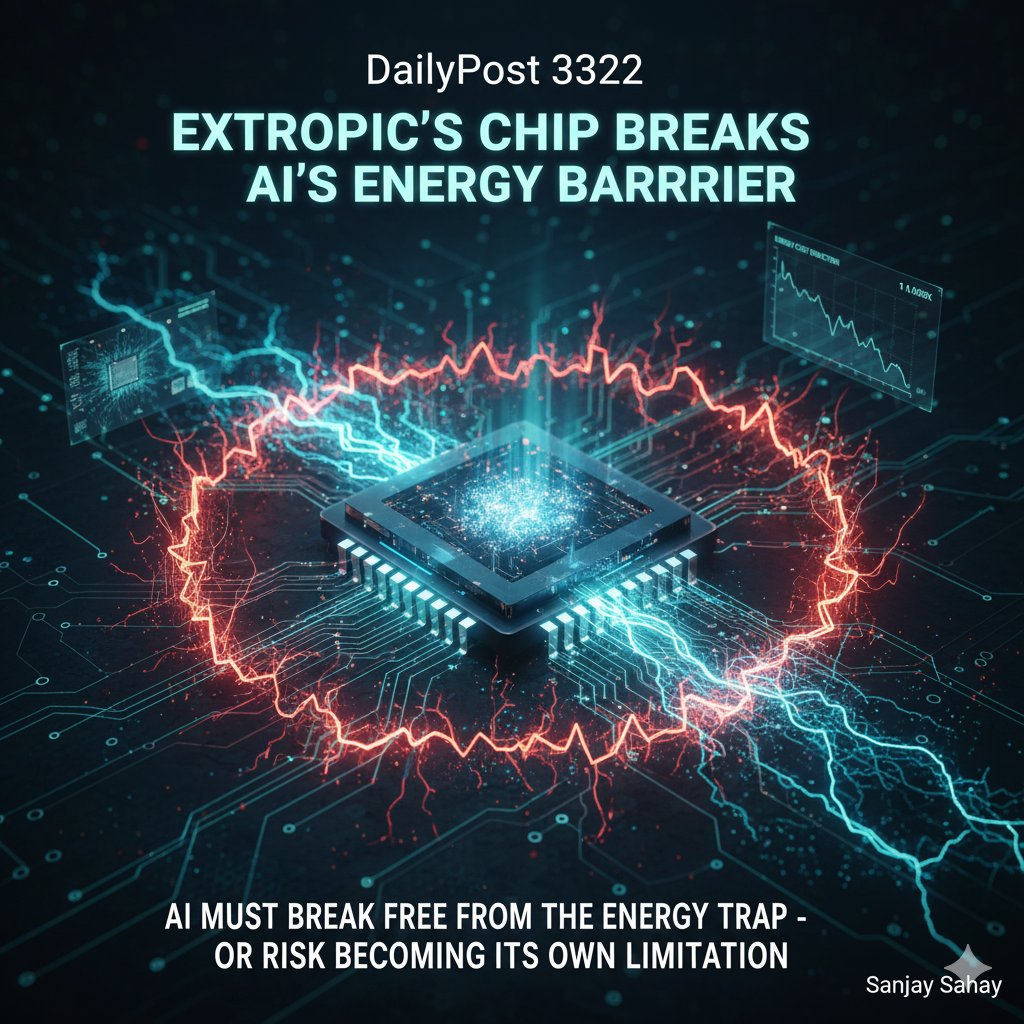 thesanjaysahay's tweet image. DailyPost 3322
EXTROPIC’S CHIP BREAKS AI’S ENERGY BARRIER

Read Full Article Here:linkedin.com/feed/update/ur…