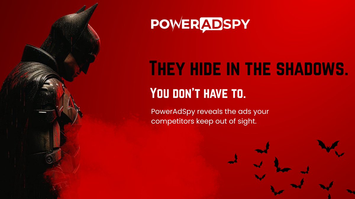 PowerADSpy's tweet image. They hide in the shadows. You don’t have to.
See every ad your competitors wish you’d never find.

@PowerADSpy  shows you everything they try to bury.

#PowerAdSpy #MarketingTools #CompetitorAnalysis #DigitalMarketing #AdIntelligence #MarketingInsights