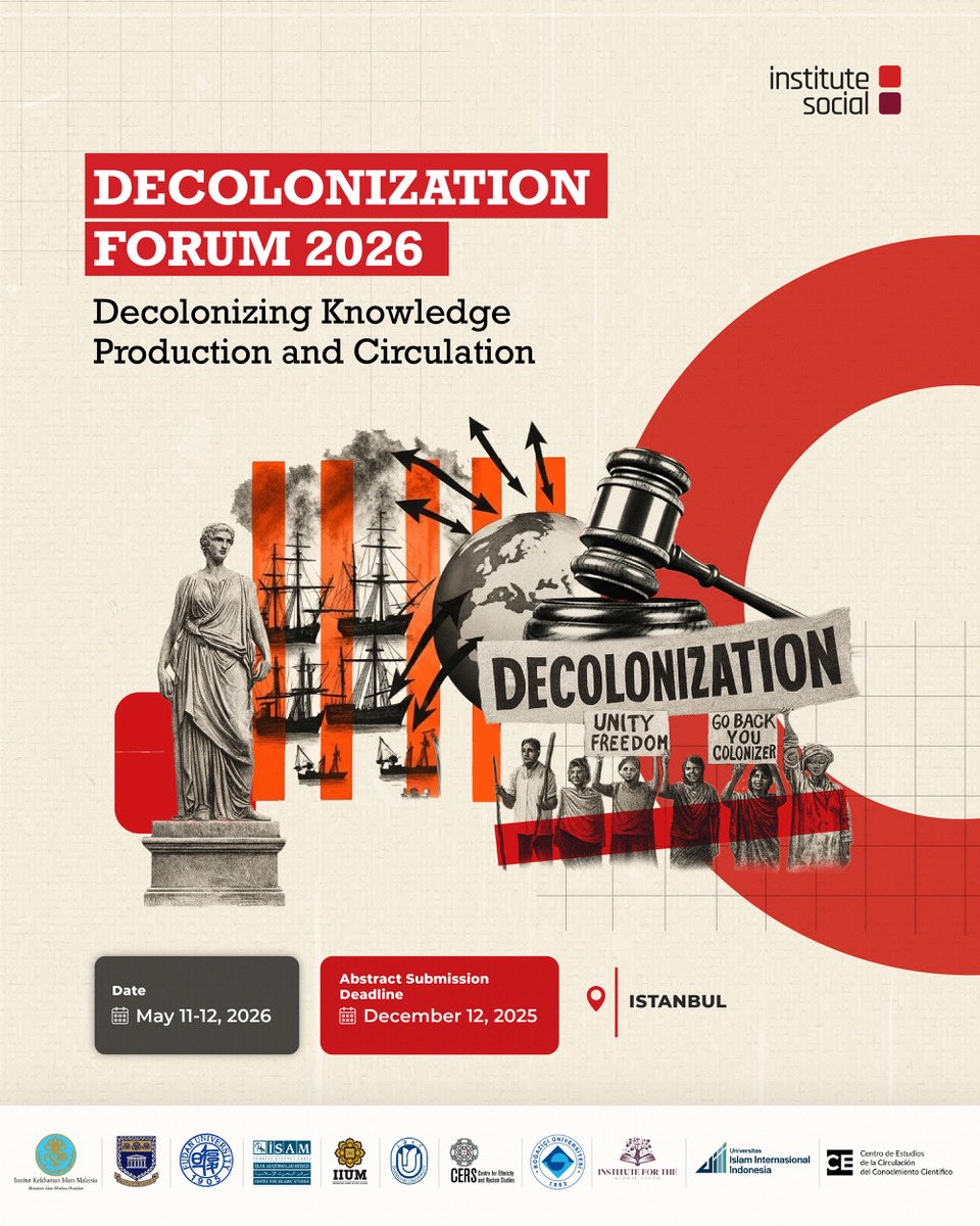 Decolonization Forum 2026, “Decolonizing Knowledge Production and Circulation” temasıyla akademisyenleri, araştırmacıları ve alanında uzman isimleri bir araya getirecek.

🔹Forum, bilgi üretiminde yöntemsel sömürgesizleşmeden yükseköğretim sistemlerine, medya anlatılarından