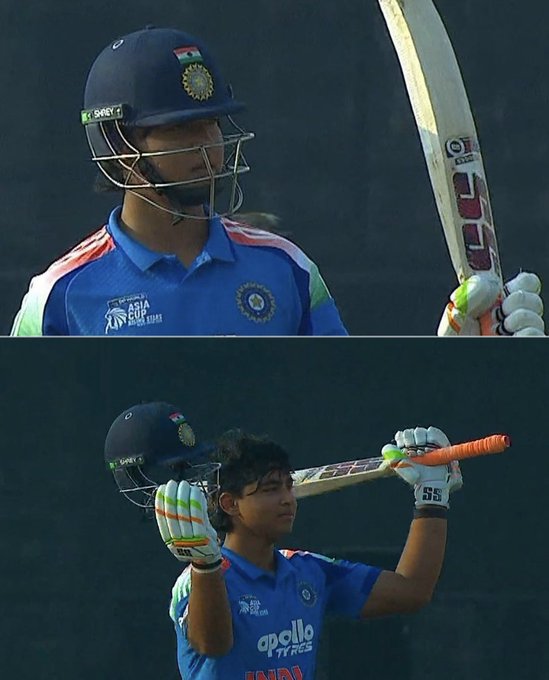 Children’s Day reminder: Never underestimate a 14 year-old with a bat 🤯  102* (32) - take a bow, Vaibhav 👏