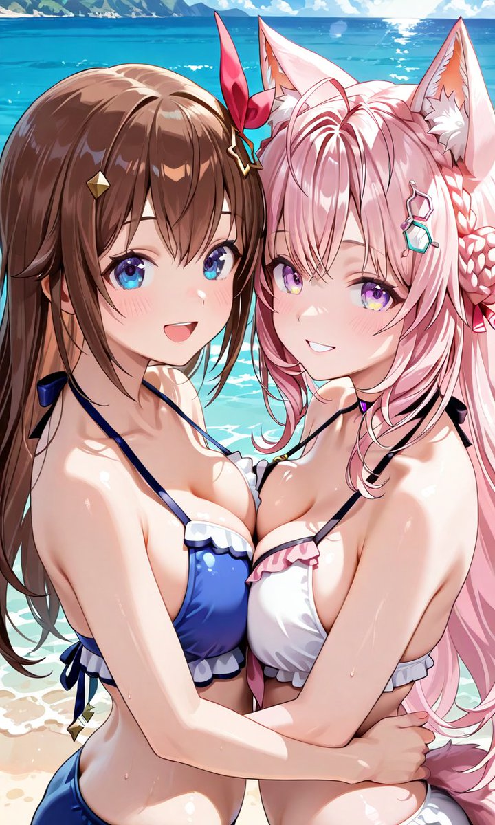 notes777AI's tweet image. こんばんは✨️
夜はこよちゃんとそらちゃんのイラストです🤩
皆様おやすみなさい🙂‍↕️
hololive│Tokino Sora│Hakui Koyori│SFW
#ときのそら
#博衣こより
#ホロライブ