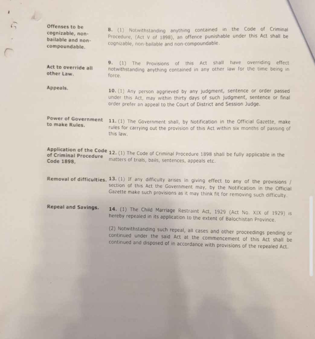 Balochistan Assembly has passed the Child Marriage Restraint Bill a major win for child rights. Grateful to all who advocated for it. The minimum marriage age stays at 18 with no relaxation. A strong step forward.
#PowerToGirls 
#EndChildMarriage
#ChildMarriageBalochistanBill