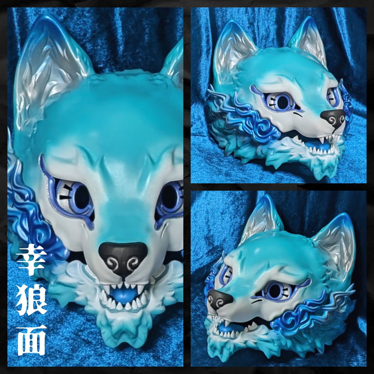 🏮デザフェスお品書き③ 幸守狐面 45,000円 白澤面 48,000円 幸狼面