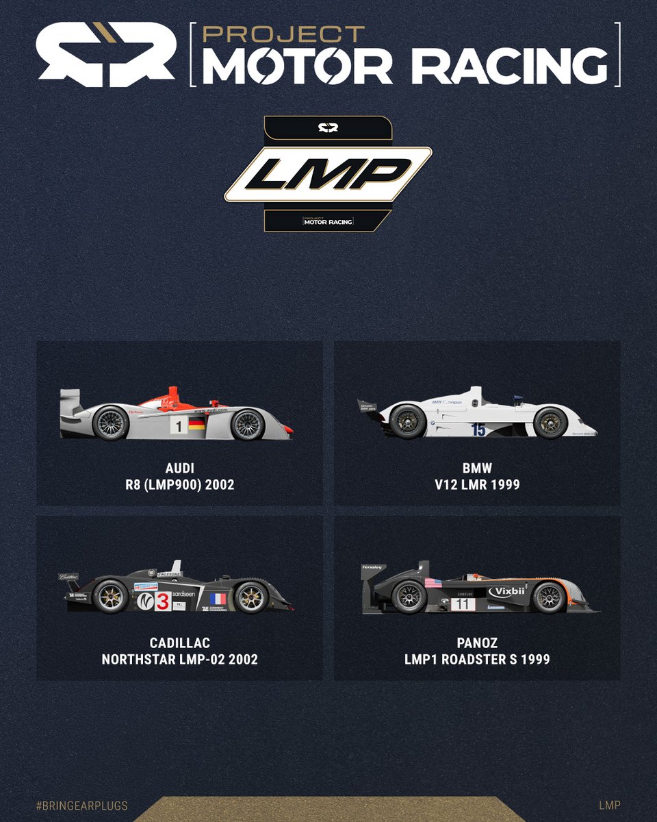 projectmracing's tweet image. The LMP era is back in #ProjectMotorRacing

Go back to a time when prototype racing was all about mechanical fury, ground-effect magic, and drivers who stared down the night at 300+ km/h.

Bring your courage. #BRINGEARPLUGS