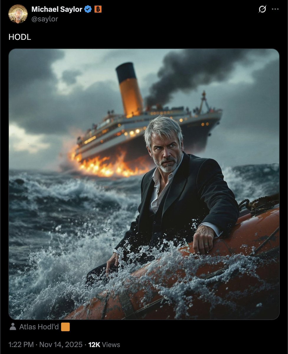 cryptorover's tweet image. 💥BREAKING:

MICHAEL SAYLOR SAYS &apos;&apos;HODL&apos;&apos;
