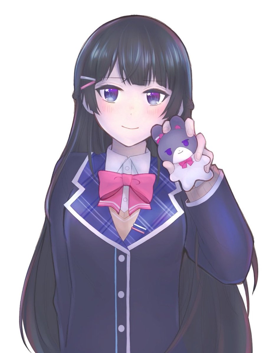 月ノ美兎 ,月ノ美兎(通常) 「みとたうん渡してたうんと同じ顔してくださいってお願いしたら照れにぎにぎしてくれる」|いとしばのイラスト