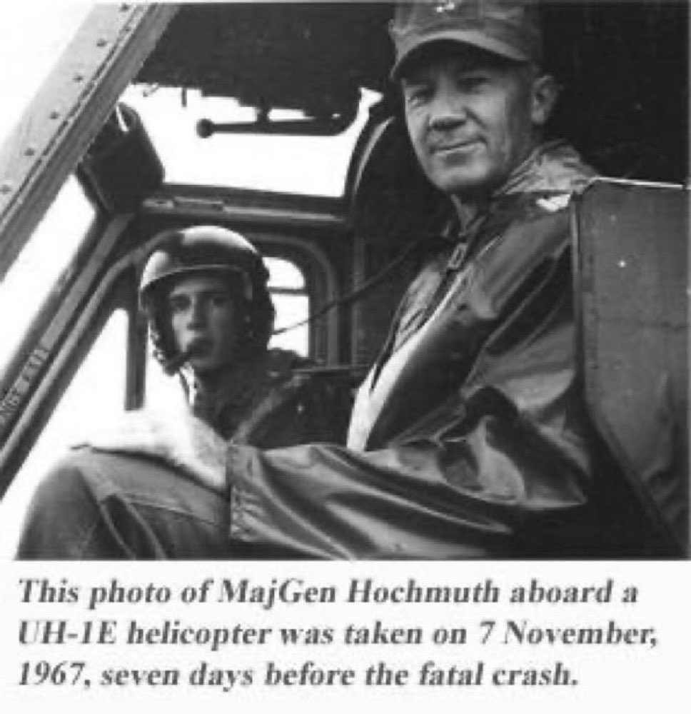 usmc1940's tweet photo. #OnThisDay 1967, Major General Bruno Arthur Hochmuth, USMC was killed near Huế, Vietnam. General Hochmuth was the first and only Marine Corps division commander to be killed in any war. Rest Easy, General. #USMC #SemperFidelis #DevilDogs #DevilDocs #Marines https://t.co/MWO5ZTlrYv