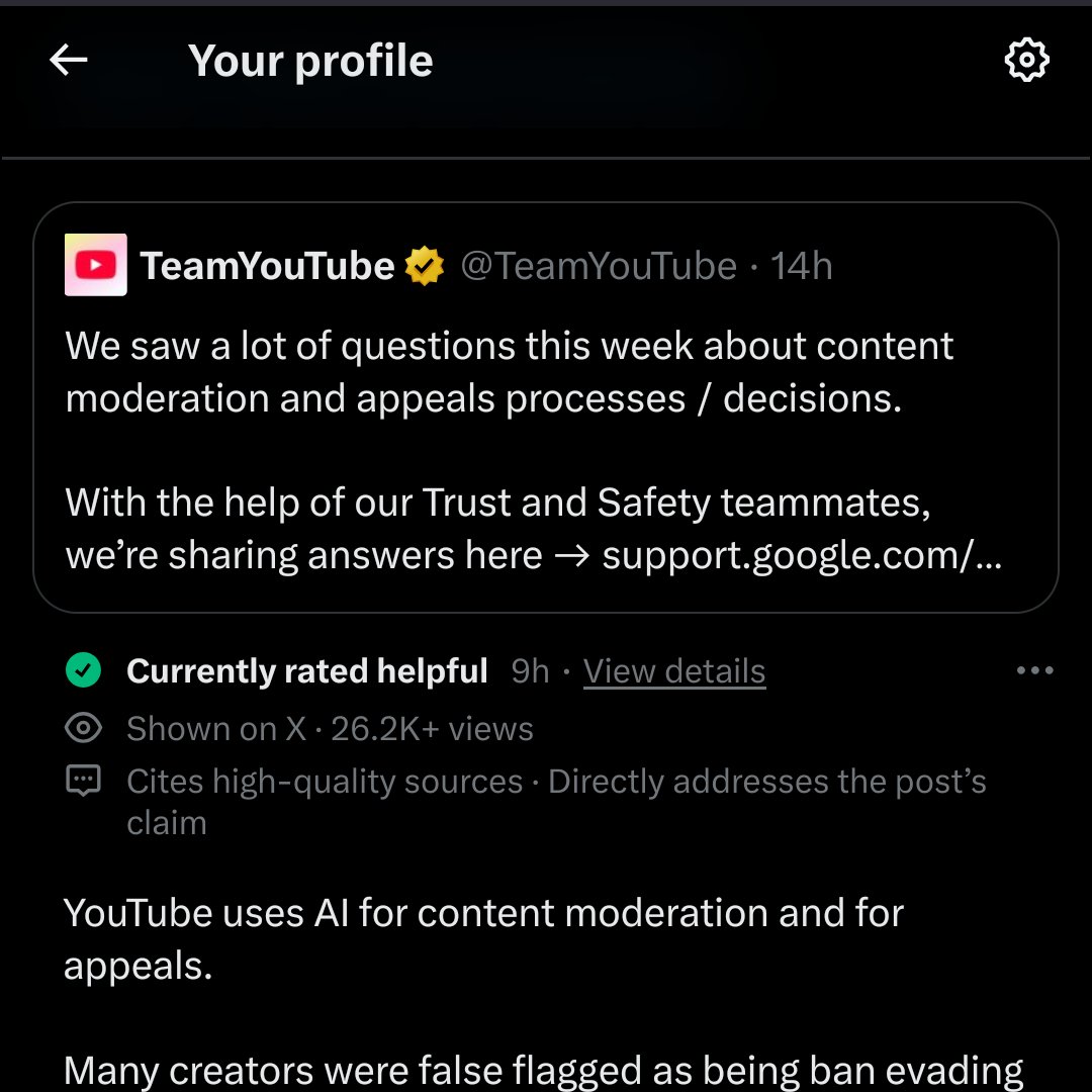 I managed to Community Note YouTube lmao