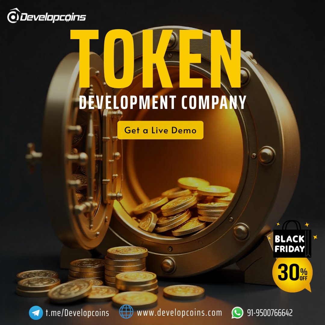 Developcoins__'s tweet image. 🚀 Launch Your Enterprise Ethereum Token
Secure, scalable, audit-ready for ICOs, DeFi, NFTs &amp;amp; payments.

🔥 Black Friday: Flat 30% OFF!

🔗 Website: developcoins.com/token-developm…

📞WhatsApp: +91 9500766642
#BlockchainForBusiness #CryptoEnterprise #TokenLaunch #Ethereum #SmartContracts