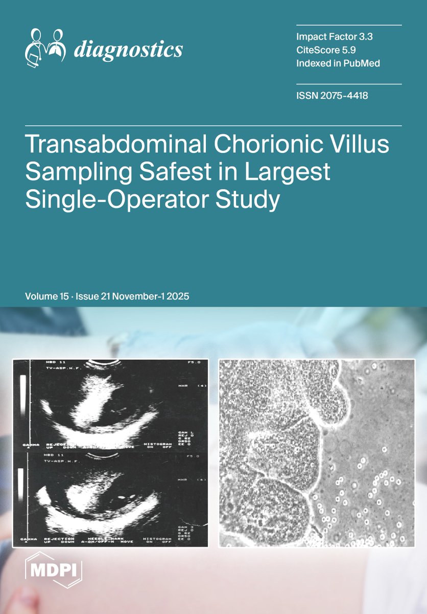 diagnostic_mdpi's tweet image. 📢New issue release!
#OpenAccess 

#Diagnostics, Volume 15, Issue 21 (November-1 2025) – 156 articles published

📚Read the story behind the cover and all the papers published in this issue at mdpi.com/2075-4418/15/2…