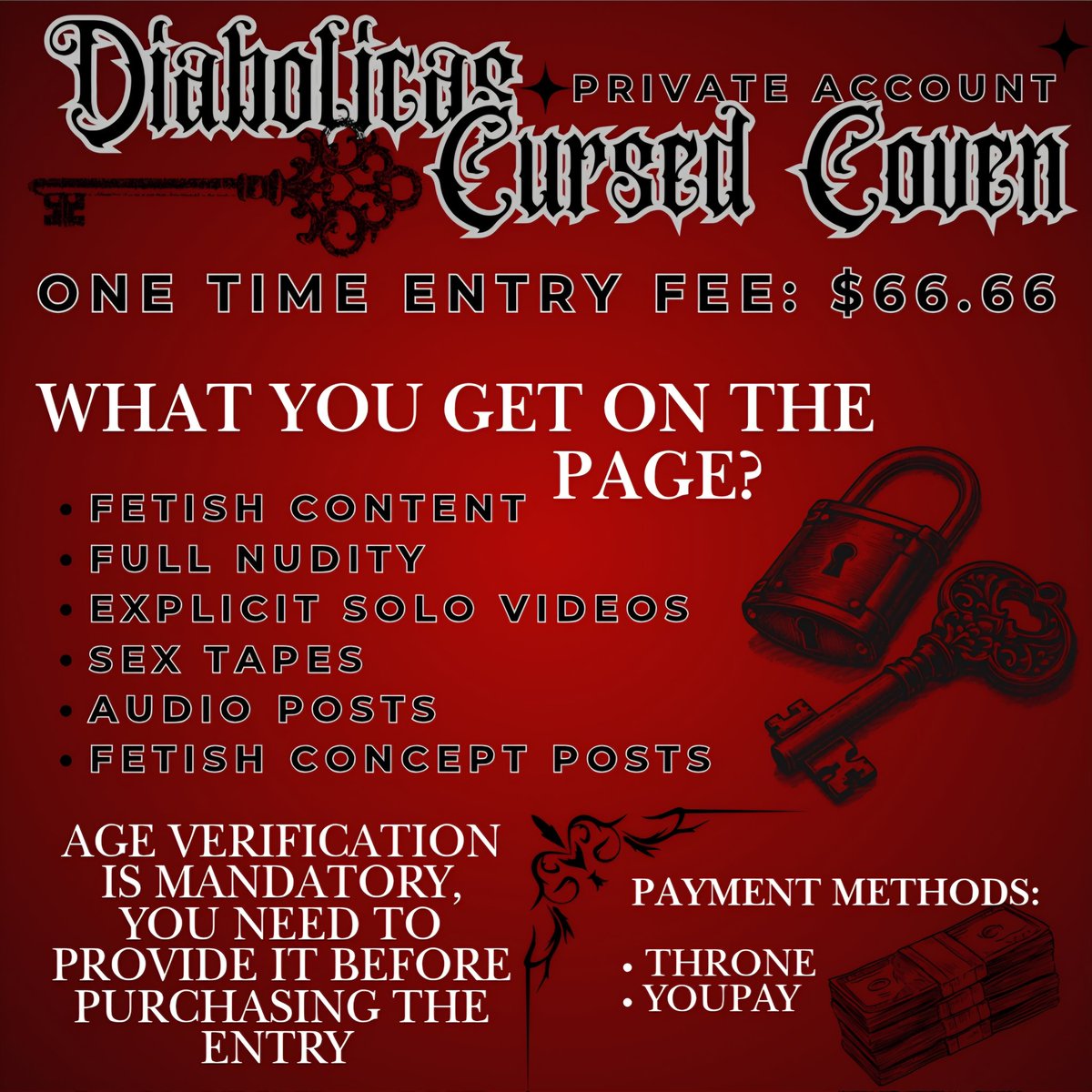 Private account for all the best boys who actually want to see me post some...stuff 🤭 
Read the flyer and reach out to me so I can let you in :3