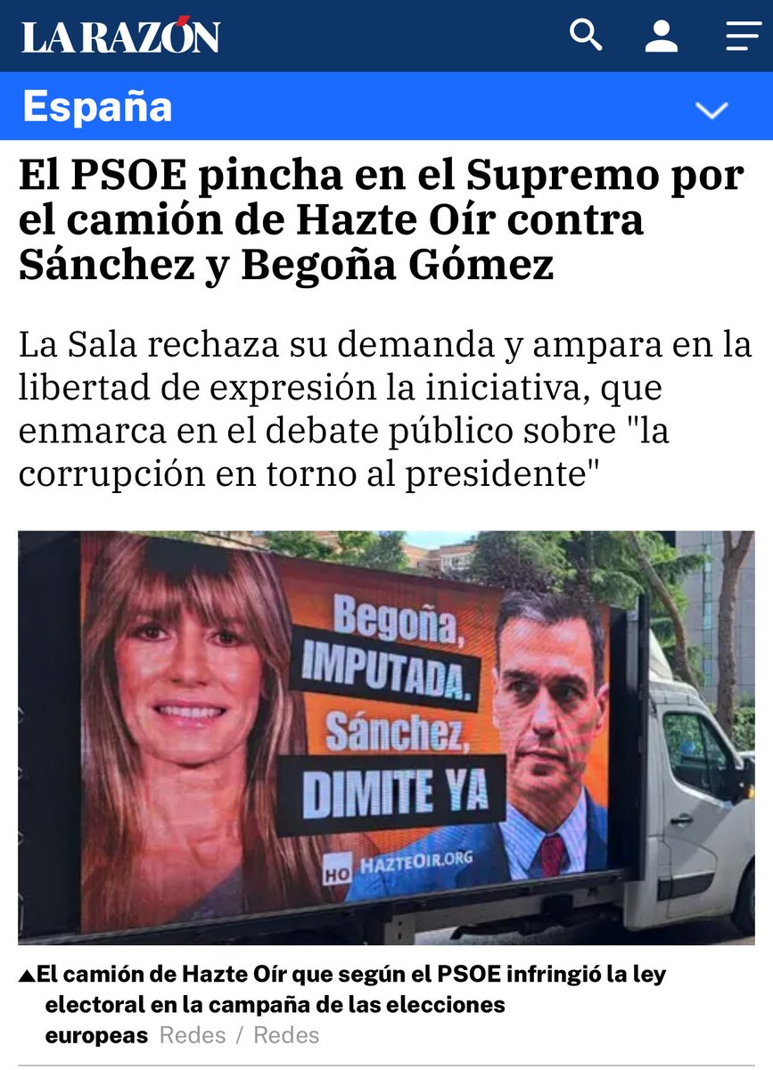 Libertad de expresión 1 - PSOE 0
Enhorabuena <a href="/hazteoir/">HazteOir.org</a> <a href="/iarsuaga/">Ignacio Arsuaga</a> 💪🏻