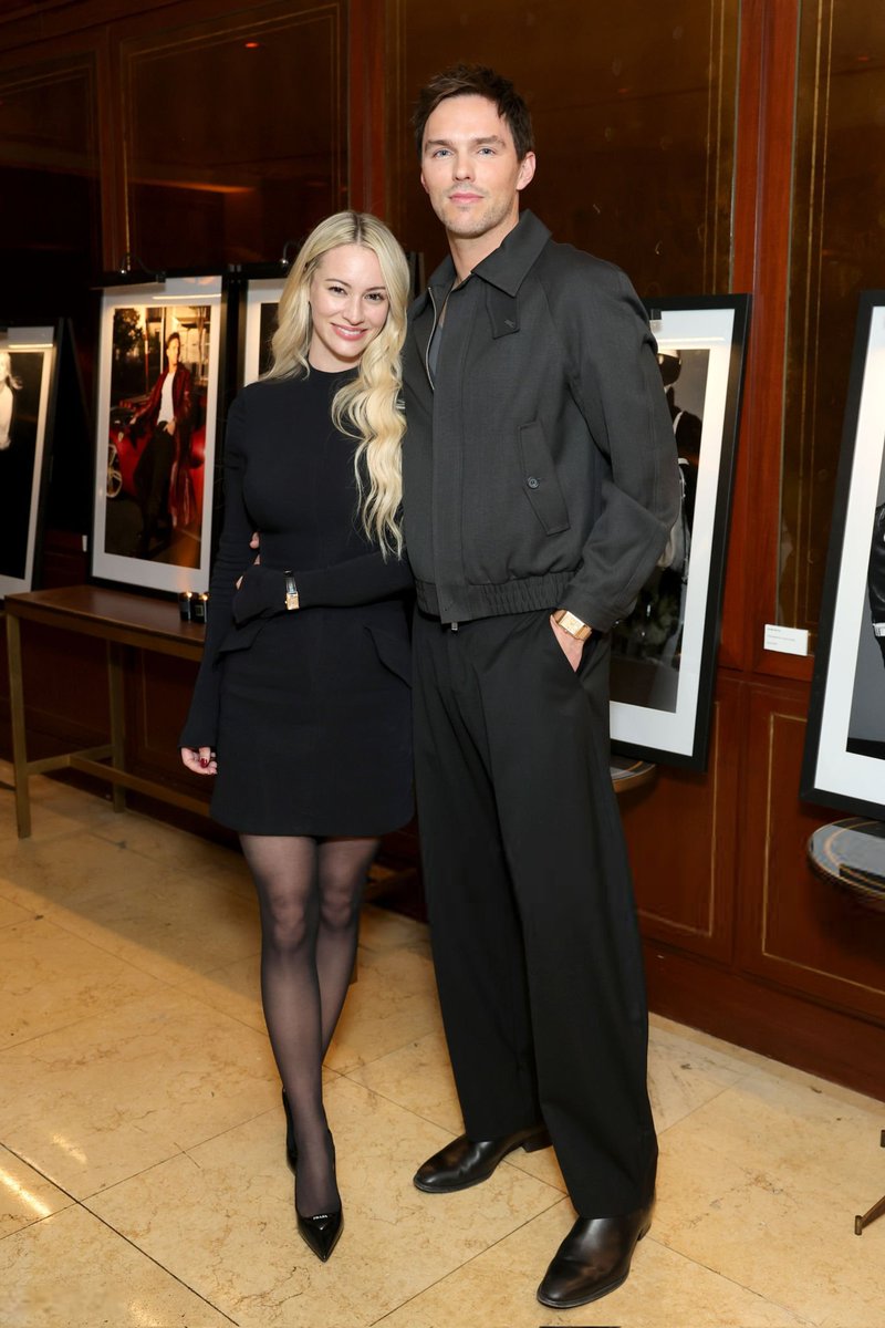 nicholas hoult and bryana holly stun at flaunt's celebration of their 200th issue in los angeles