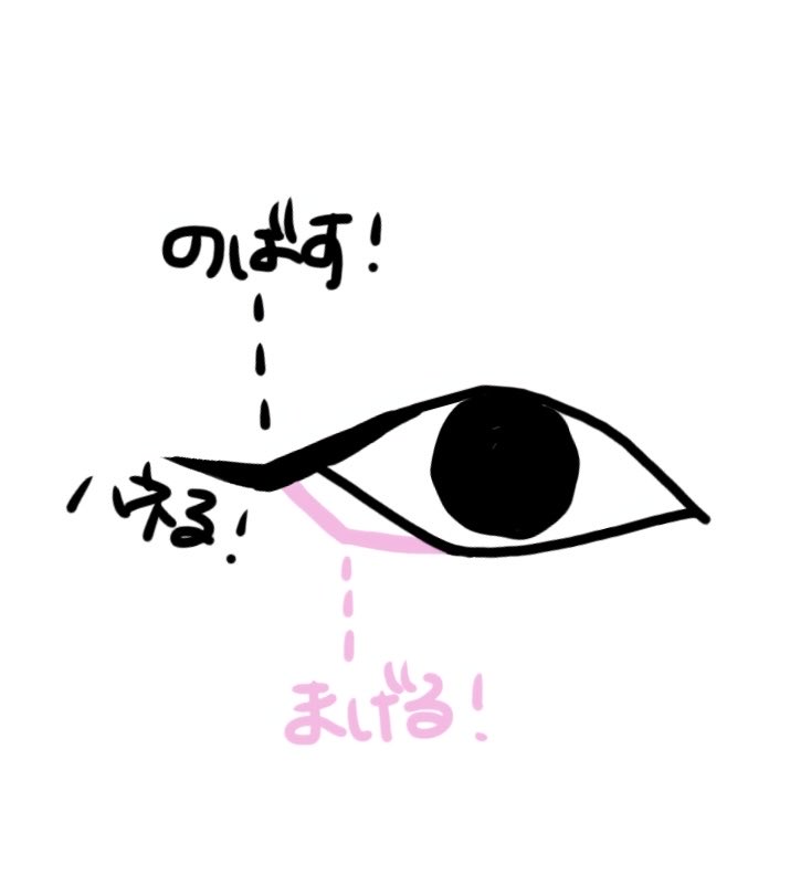 言語化してくれて助かる🥺
ちなみにアイライン跳ね上げるときの粘膜ラインはまげるとニャンコみたいでかわいい‼️‼️まげる‼️‼️まげます‼️‼️
