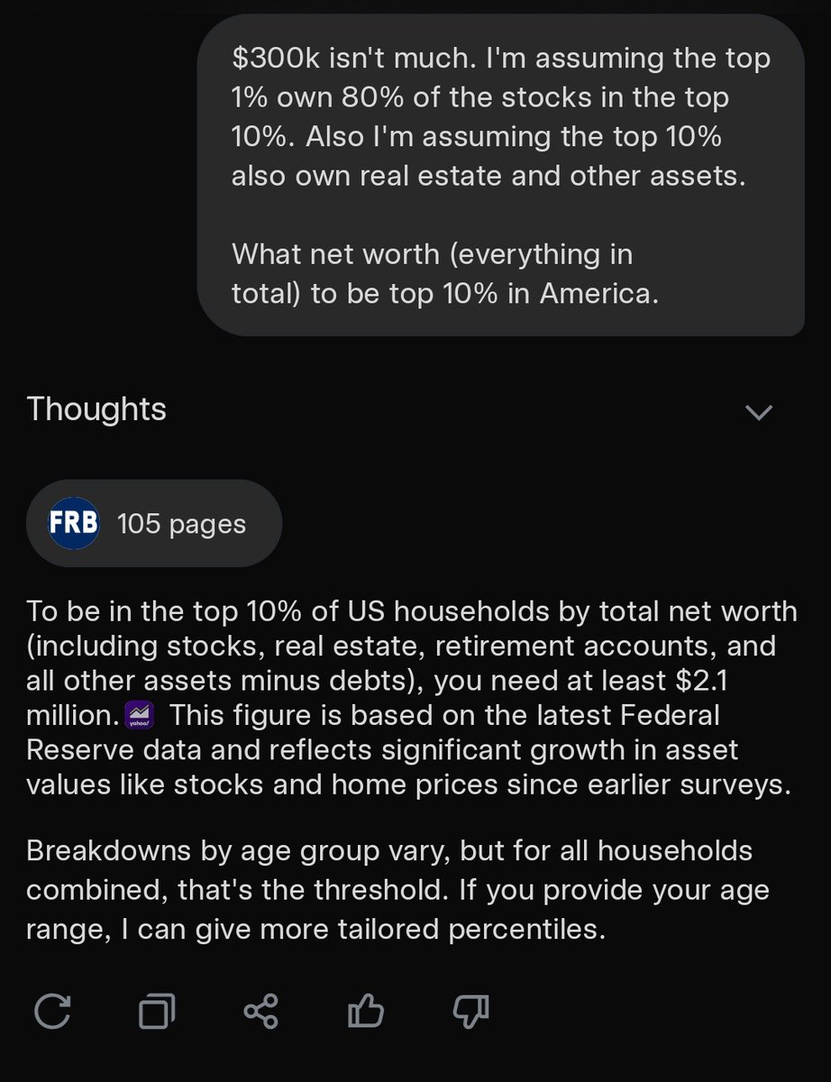 FuriousEconomy's tweet photo. To be in the top 10% of U.S. households (including everything, stocks, real estate, etc...). You need at least $2.1 million.

https://t.co/1NEoHcMlPn https://t.co/PfwGQDBnYV