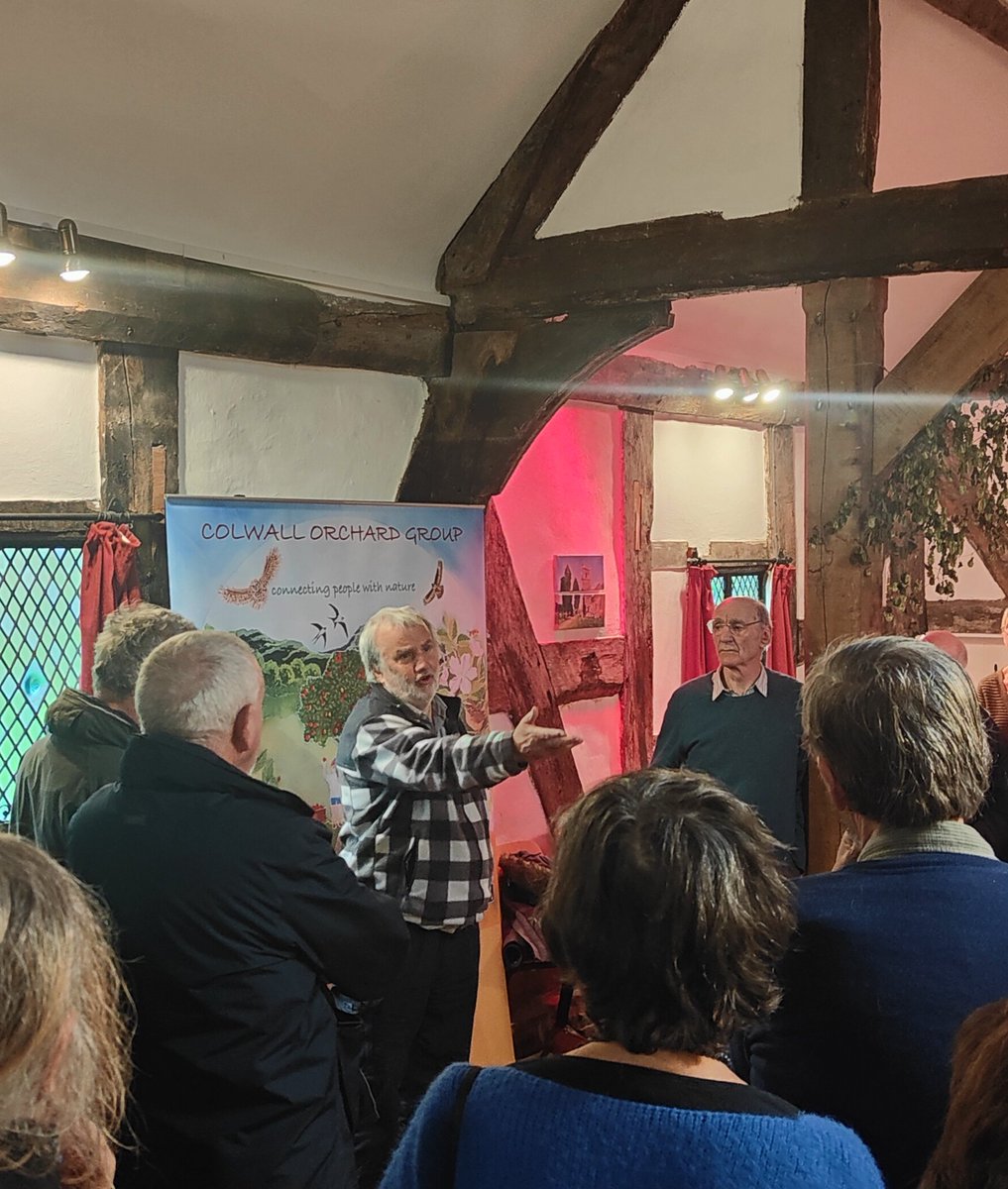 SWWren's tweet image. Colwall Orchard Group celebrating being recipients of the King's Award for Voluntary Service