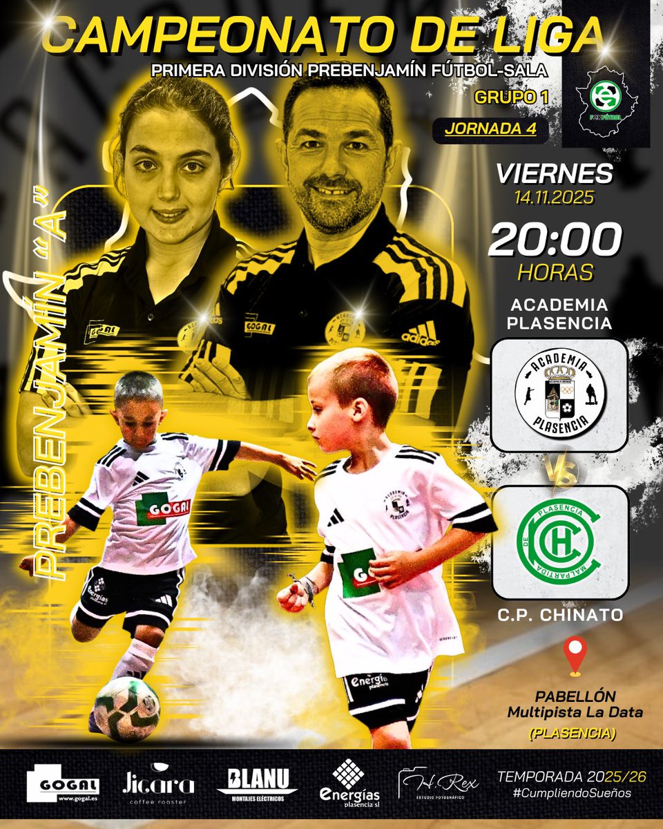 ☑️ | ¡4ª Jornada de Liga para nuestro #𝑃𝑟𝑒𝑏𝑒𝑛𝑗𝑎𝑚𝜄́𝑛 “A”! 

🗓️ 14/11/25. 
🕗 20:00 H. 
🏟️ Pabellón Multipista La Data (Plasencia). 
🆚 <a href="/CPChinato/">CP Chinato</a>  
🙌🏻 ¡Disfrutemos en 𝑒𝑞𝑢𝑖𝑝𝑜!

#AᥴᥲdᥱmιᥲPᥣᥲsᥱᥒᥴιᥲ | #CᥙmρᥣιᥱᥒdoSᥙᥱᥒ̃os