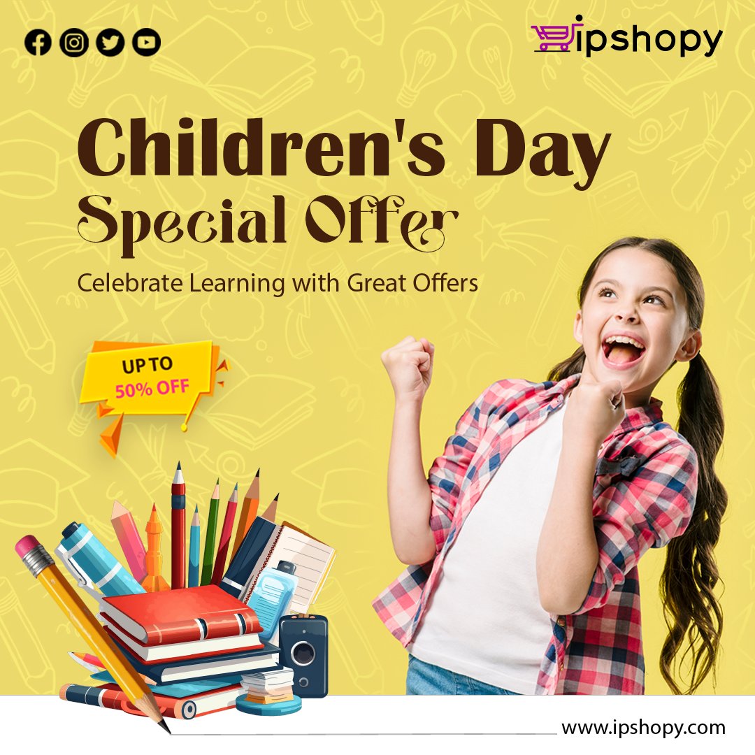 ipshopyofficial's tweet image. Children’s Day Offer ✨
Learning essentials up to 50% OFF on ipshopy
Shop now: ipshopy.com

#ChildrensDay #KidsEssentials #KidsSale #BigSavings #OnlineShopping #ShopNow #SpeciallyForYou #Discounts #ipshopy