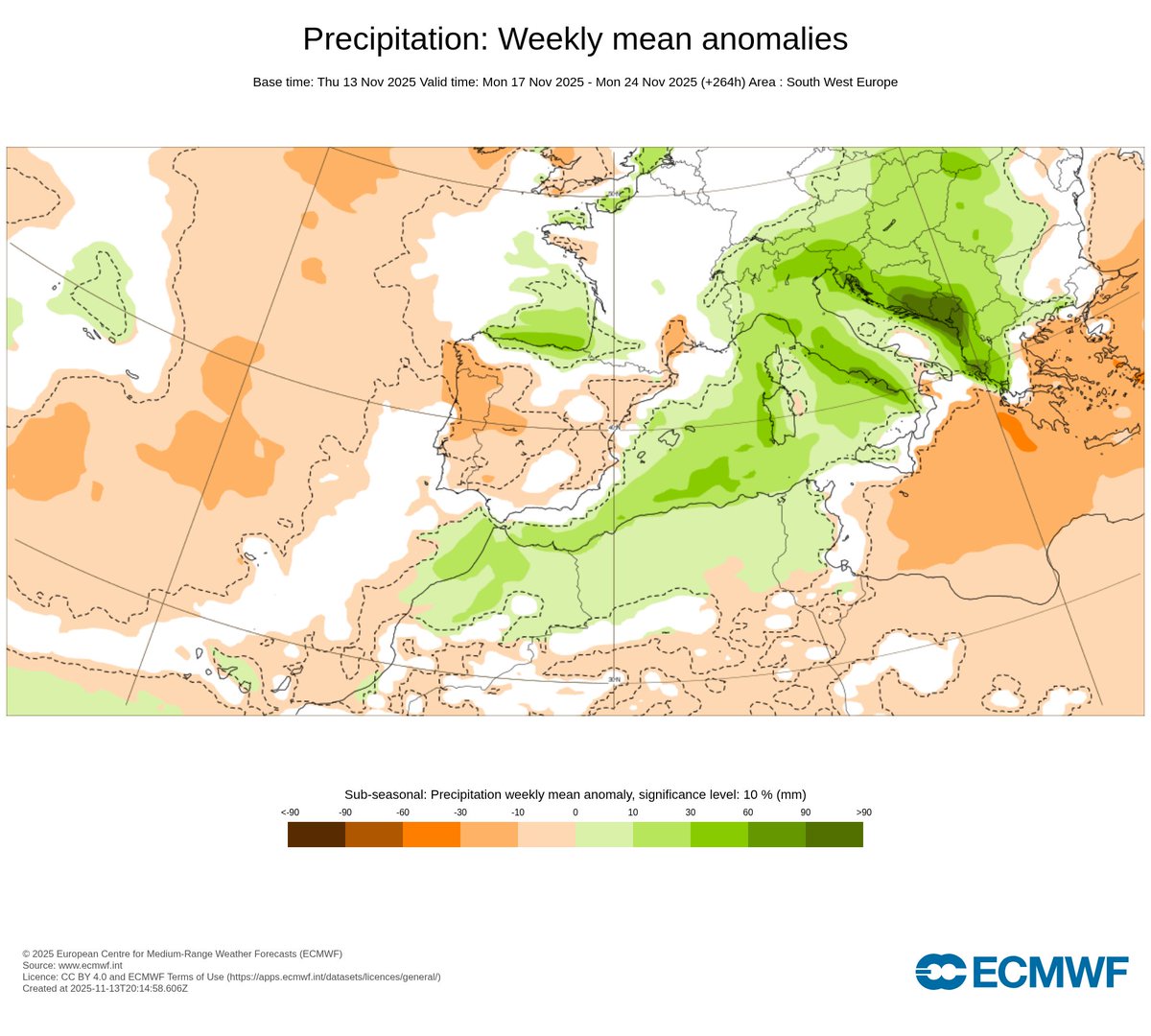 A próxima semana en Galicia será:
 🌡️  Mais fría do normal
 🌂  Mais seca do normal no suroeste e sur, lixeiramente máis húmida na Mariña e normal no resto