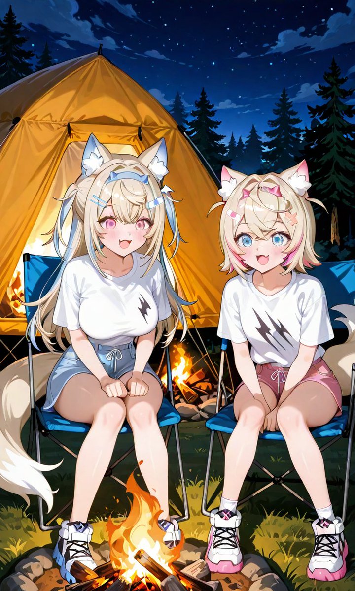 notes777AI's tweet image. キャンプに来たフワモコちゃん達です✨️
hololive│FUWAMOCO│Fuwawa Abyssgard│Mococo Abyssgard
#フワワアビスガード
#モココアビスガード
#ホロライブ