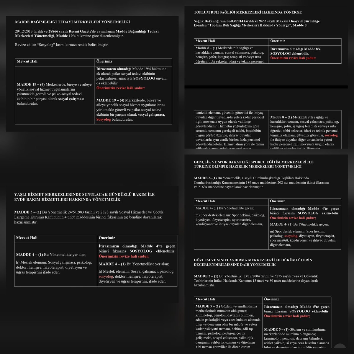 adempalabiyik_'s tweet image. Sayın Cumhurbaşkanımız @RTErdogan,

#sosyologlargünü&apos;nde, sosyologların atanmasına yönelik Aile ve Sosyal Hizmetler Bakanlığı ile Sağlık Bakanlığı yönetmelik revize (ek) önerimizi arz ediyoruz. 

Toplumsal sorunların çözümü için kadro talep ediyoruz. 

#atamayönergemizhazır