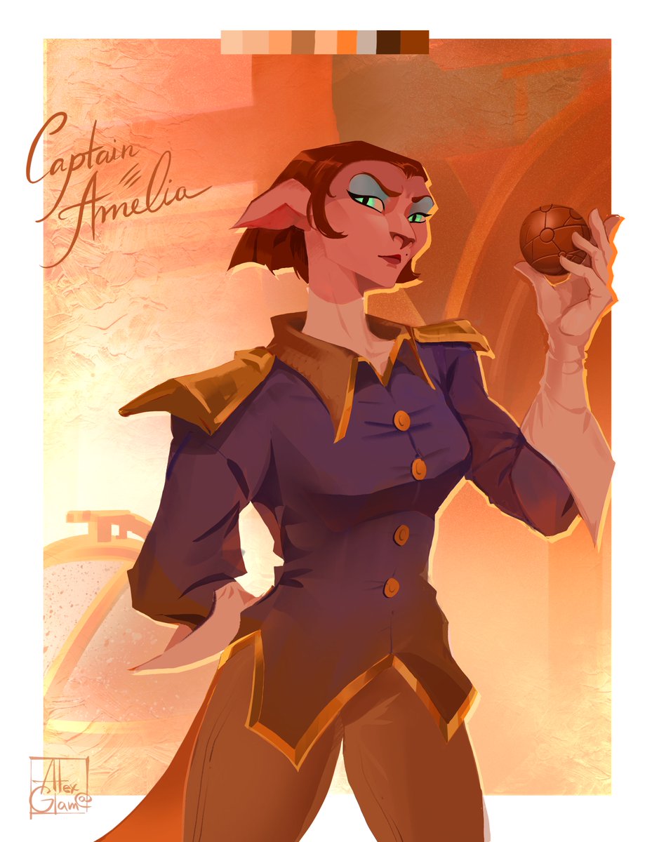 #huevember Day 6 🏴‍☠️
One of my fav characters from childhood and favorite movie - Captain Amelia from Treasure Planet 🌙