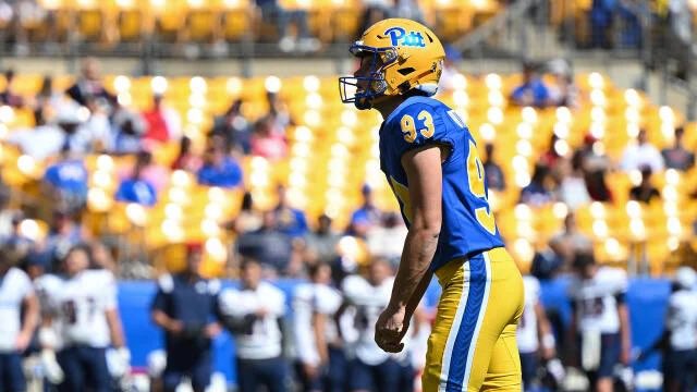 mzenitz's tweet photo. Pitt standout kicker Trey Butkowski is expected to miss tomorrow’s game against No. 9 Notre Dame due to an illness, sources tell @CBSSports.
Is 19 of 21 on field goals this season. https://t.co/3R9j92Pq2r