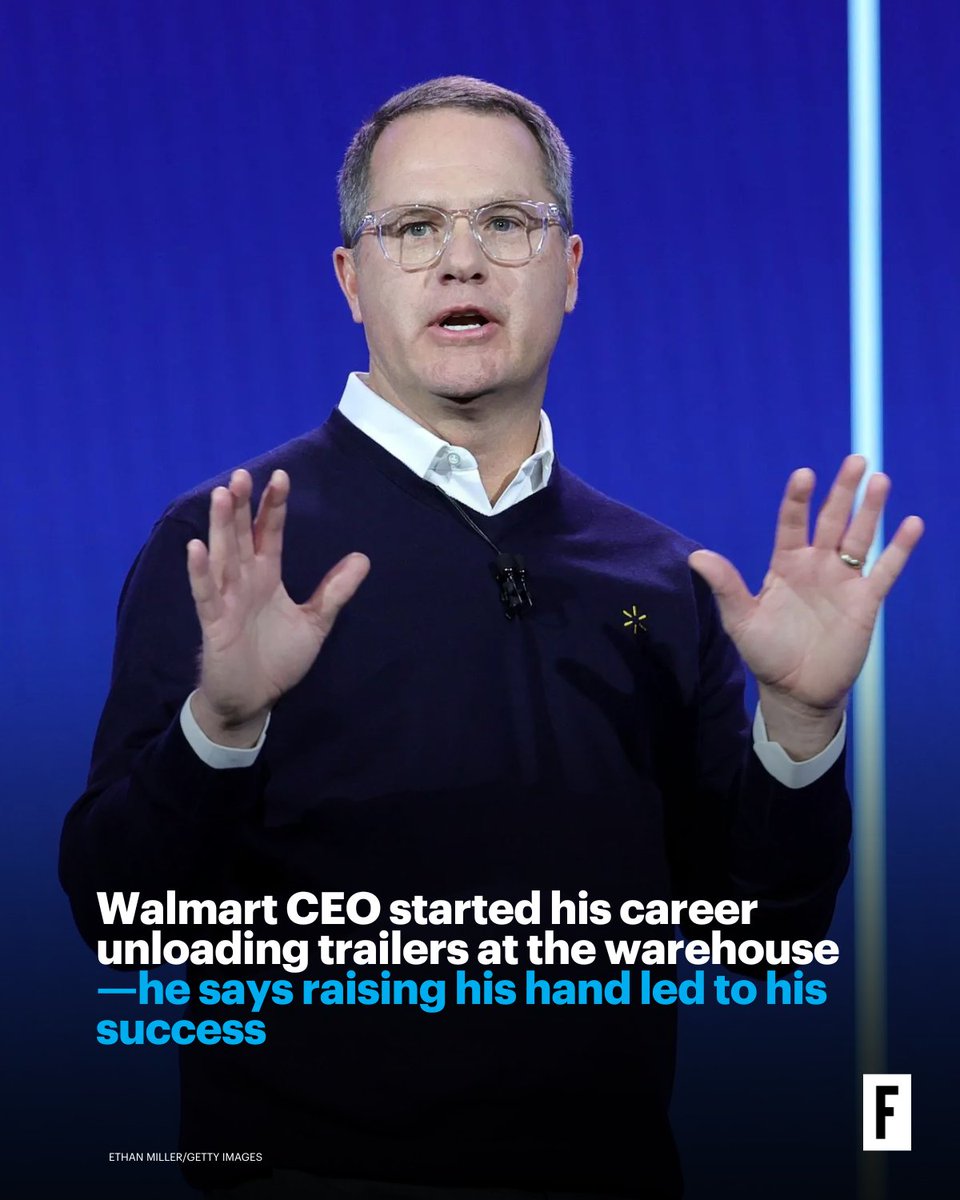 Walmart CEO Doug McMillon, who just announced his retirement on Friday come January, got his start in 1984 picking orders and unloading trailers at a Walmart warehouse making just $6.50 an hour. trib.al/R8VscZg