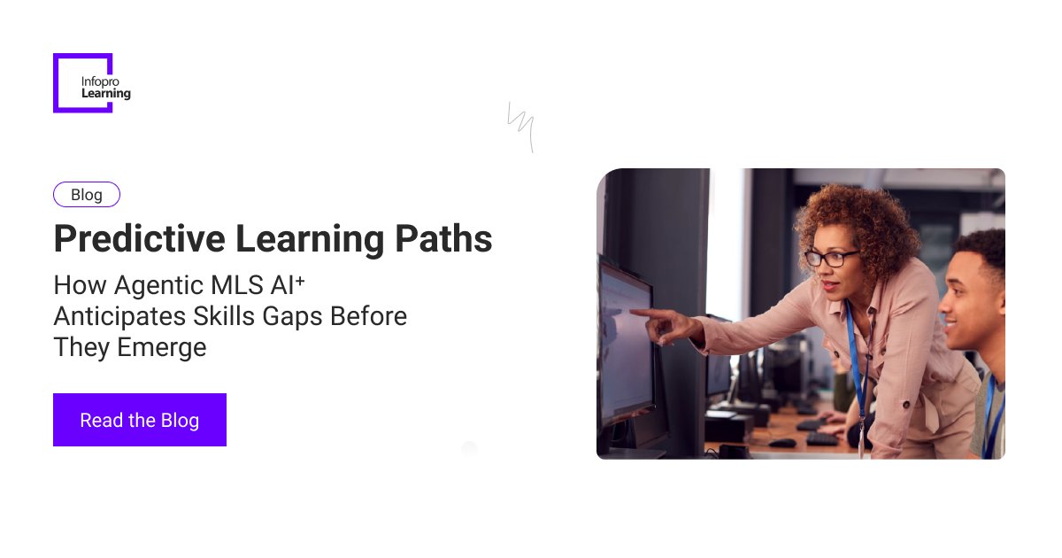 InfoproLearning's tweet image. Organizations don’t fail from disruption; they fail from being unprepared. Learn how Agentic MLS AI⁺ anticipates #skill gaps &amp;amp; builds readiness through predictive learning. Read the #blog: hubs.ly/Q03S_xjZ0

#infoprolearning #unlockpotential #ai #learning #managedlearning
