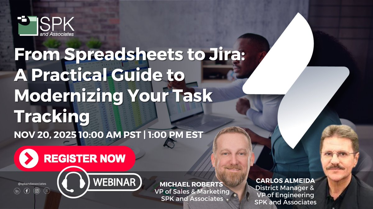 spkaa's tweet image. While spreadsheet-based tracking is common, there are many pitfalls with this system. Join us for our webinar to discover actionable steps to modernize your task management. 💡

us02web.zoom.us/webinar/regist…

#Spreadsheets #Jira #IssueTracking #TrackingSystem #ProjectManagement