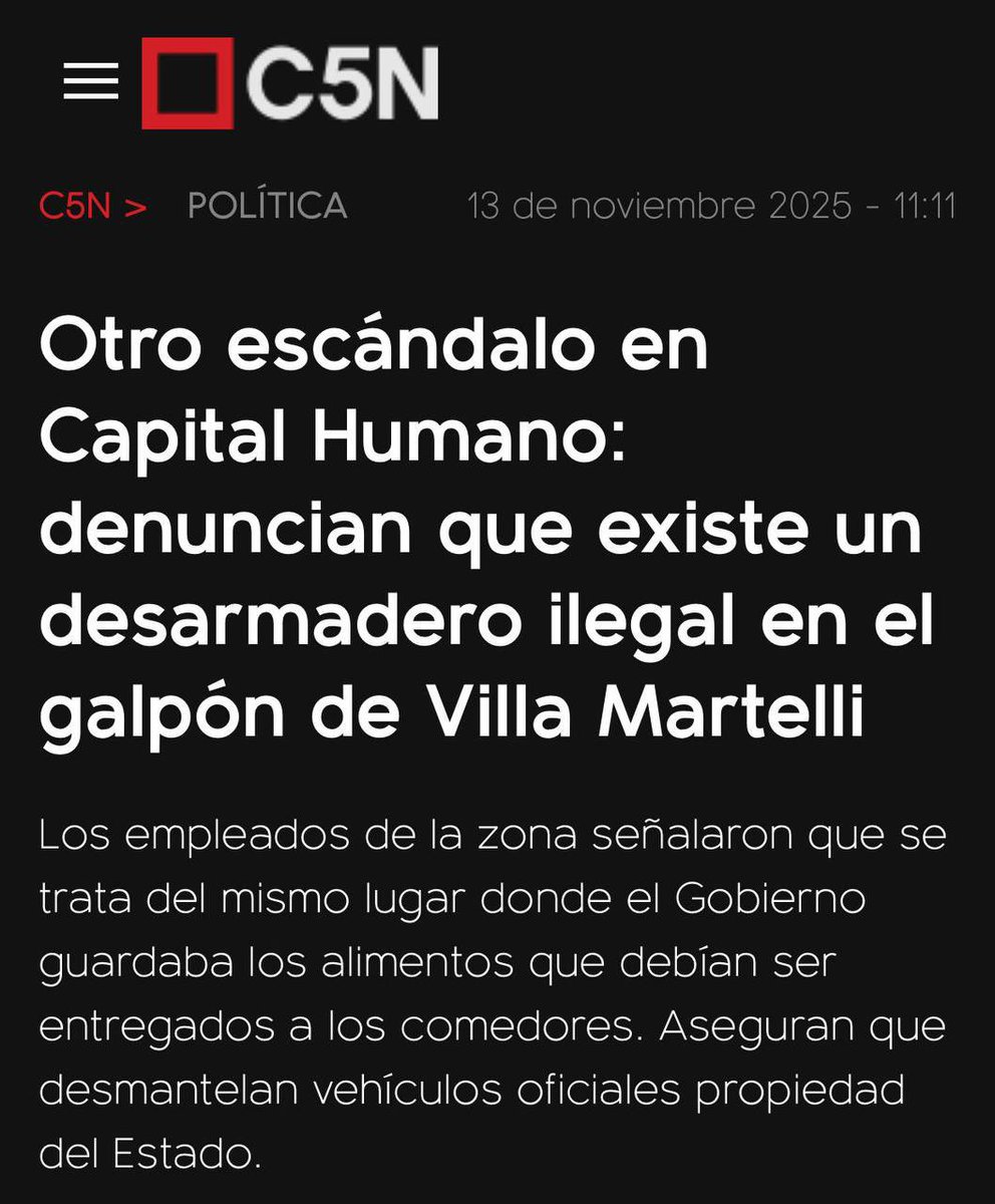 ¿Te acordás del galpón de Martelli donde Pettovello dejó pudrir alimentos? Allí mismo los trabajadores denuncian que se les ordenó obstruir la investigación. Recientemente, les exigieron disponer ilegalmente de residuos contaminados y permitir la instalación de un desarmadero