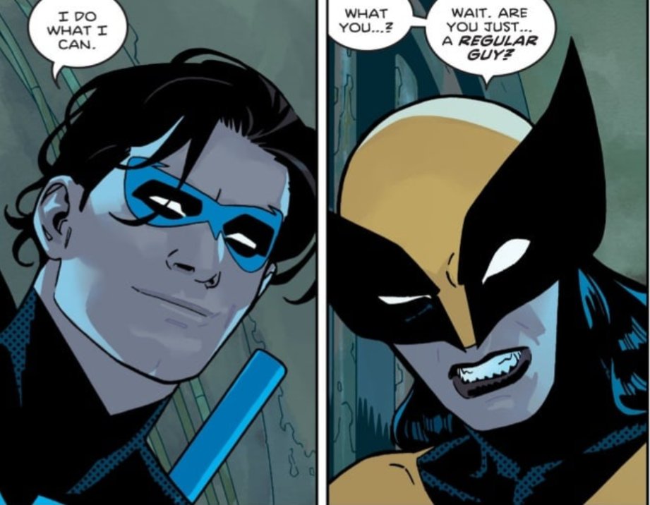 BREAKING: Nightwing confronted with the sight of two Batman kissing

(Source: <a href="/TomTaylorMade/">Tom Taylor</a>)