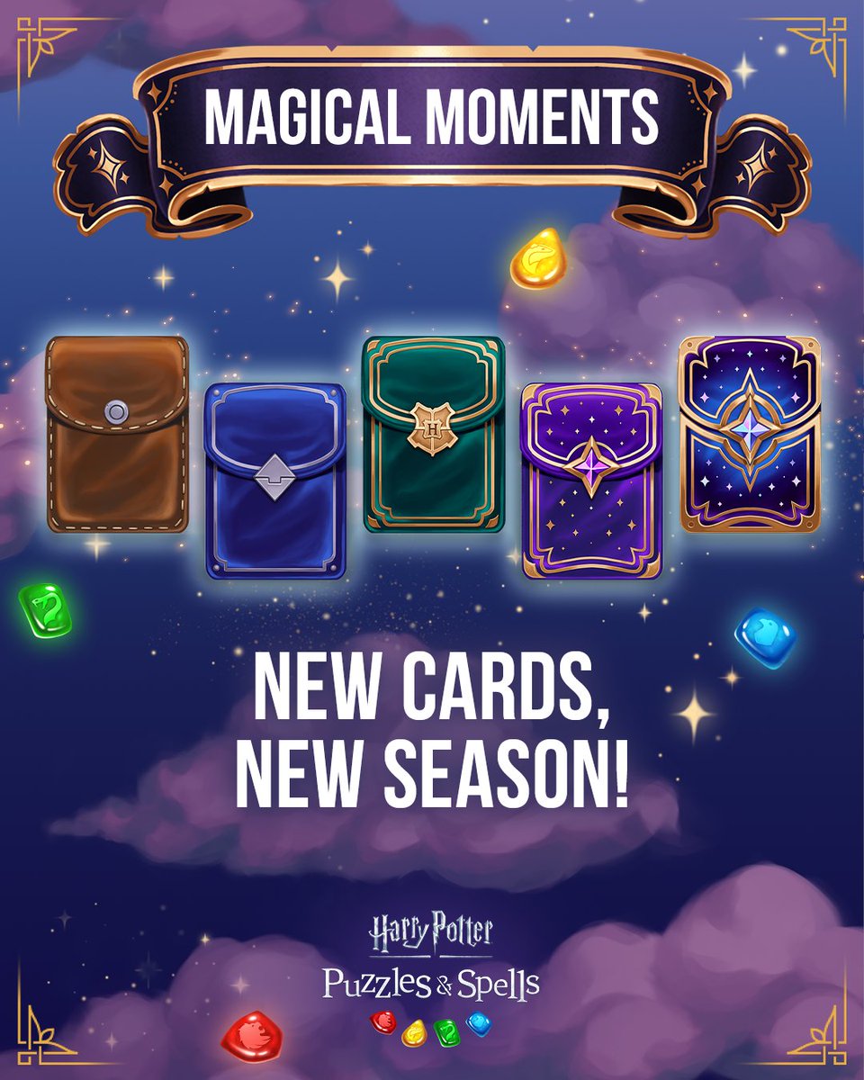 HPPuzzlesSpells's tweet image. A new Magical Moments Album is here with brand new cards and card sets! Uncover brand new Magical Moments cards featuring your favourite Harry Potter moments! harrypottermatch.onelink.me/8IqW/12yxbgxv

#HarryPotter #PuzzlesAndSpells #MagicalMoments