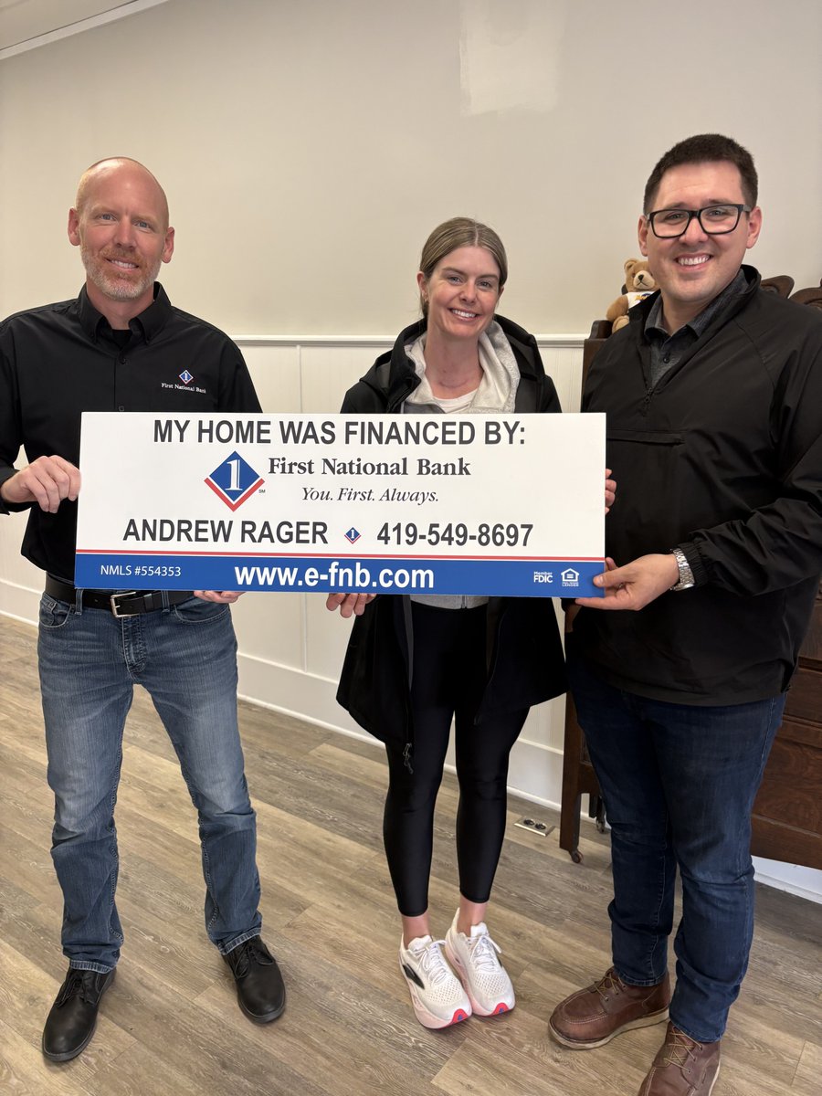 e_fnb's tweet photo. Congratulations to Jaden and Amber August on purchasing your forever home! 💙🏡❤️
Thank you for allowing Andrew Rager at First National Bank to finance your mortgage!

#youfirstalways #improvinglives #banklocal #borrowlocal

Visit the link in our bio to learn more about... https://t.co/lGcgSDE5eI