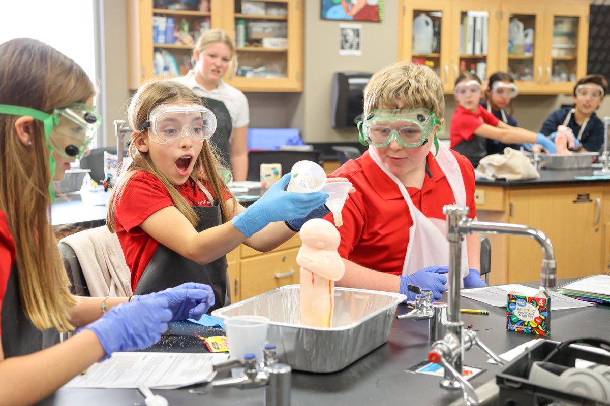CAwarriors's tweet photo. Recently, our 6th graders put their science skills to the test in Mrs. Prothro’s class with a hands-on chemical reaction experiment. Using “elephant toothpaste,” they explored how diff. elements interact + react when combined. It was a fun, bubbly day in the lab! #CAdifference https://t.co/KBLPeTRWci