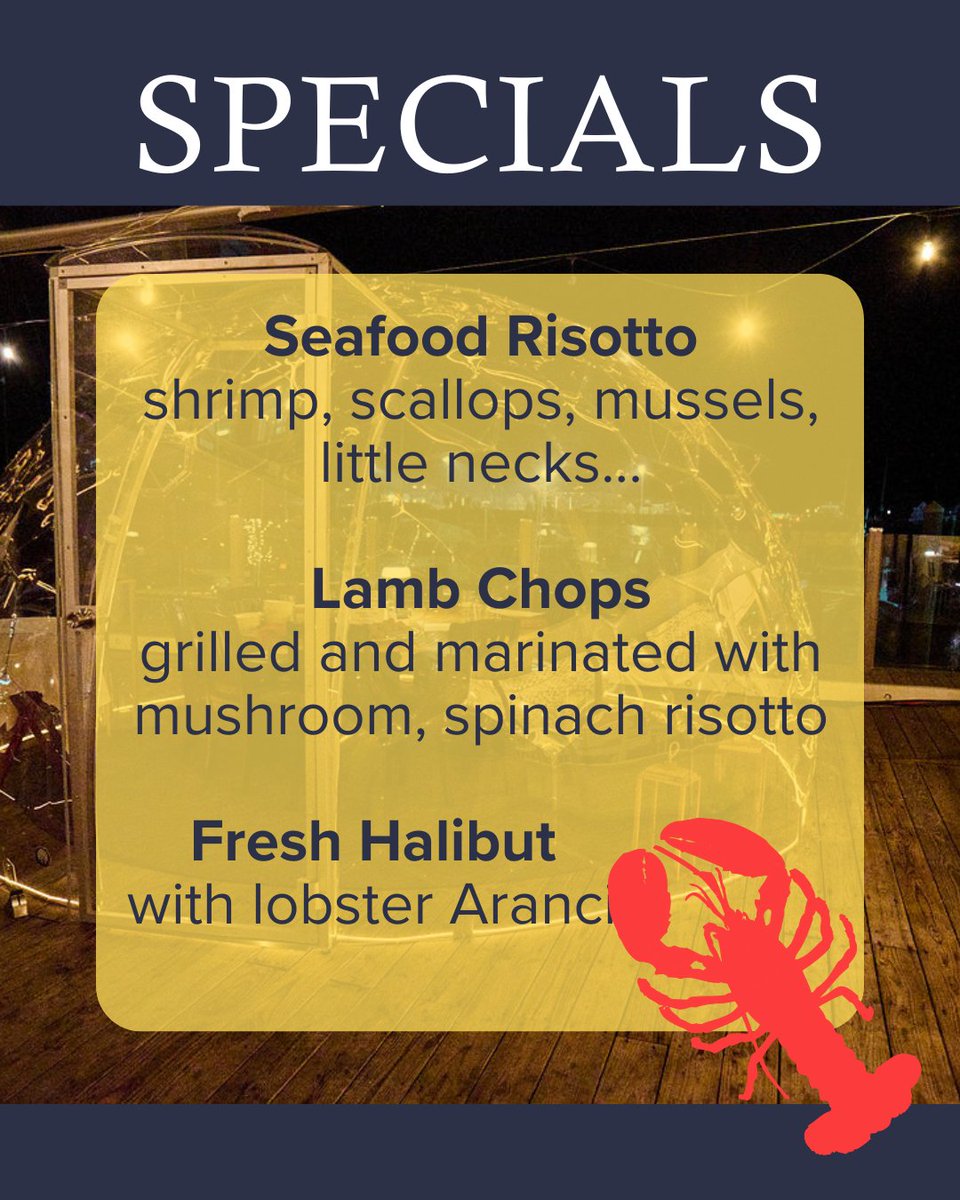 MileMarker_One's tweet photo. Special additions to our menus. Igloos are available. Join us! https://t.co/W5tQDN56l0