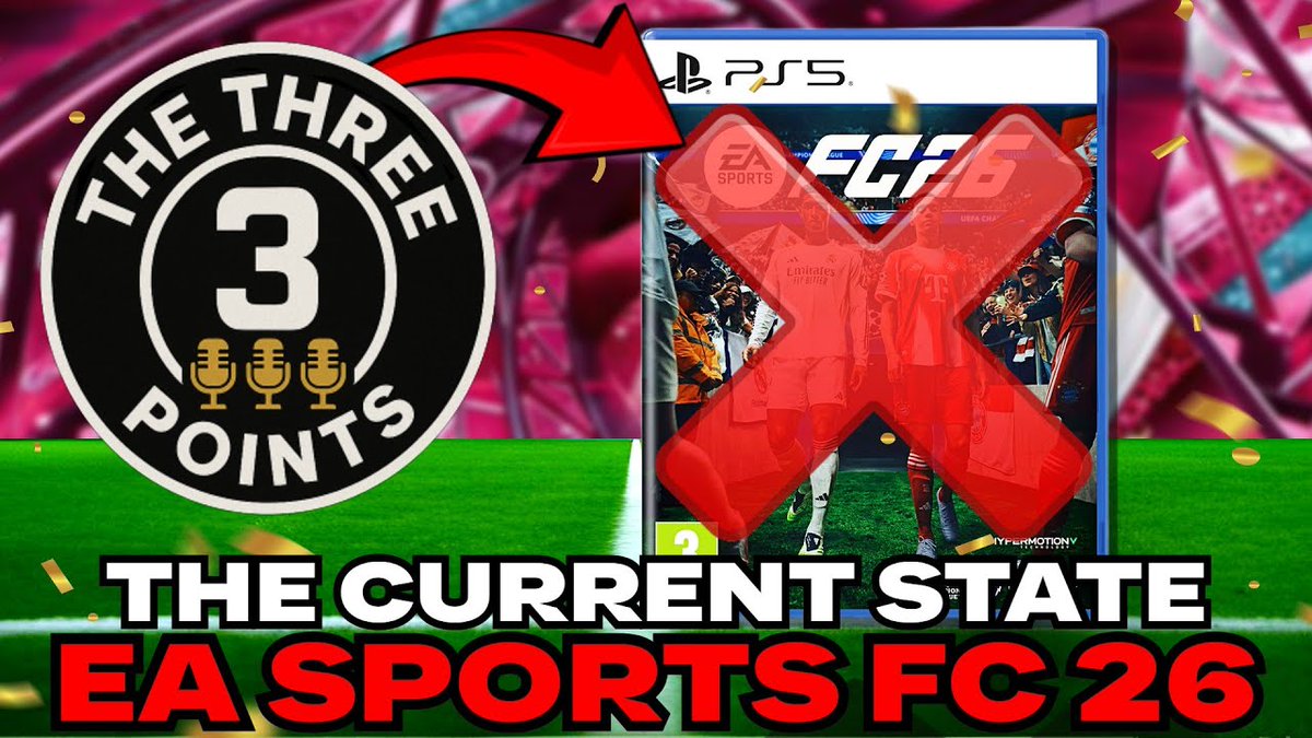 AlexionIQ's tweet image. In today&apos;s &quot;The Three Points&quot; video we discuss the current state of FC 26 🤨

Join myself, @NannikYT and @FCPalmer_ as we go through key areas of Ultimate Team, and discuss the direction we are heading in!

Full video below 👇