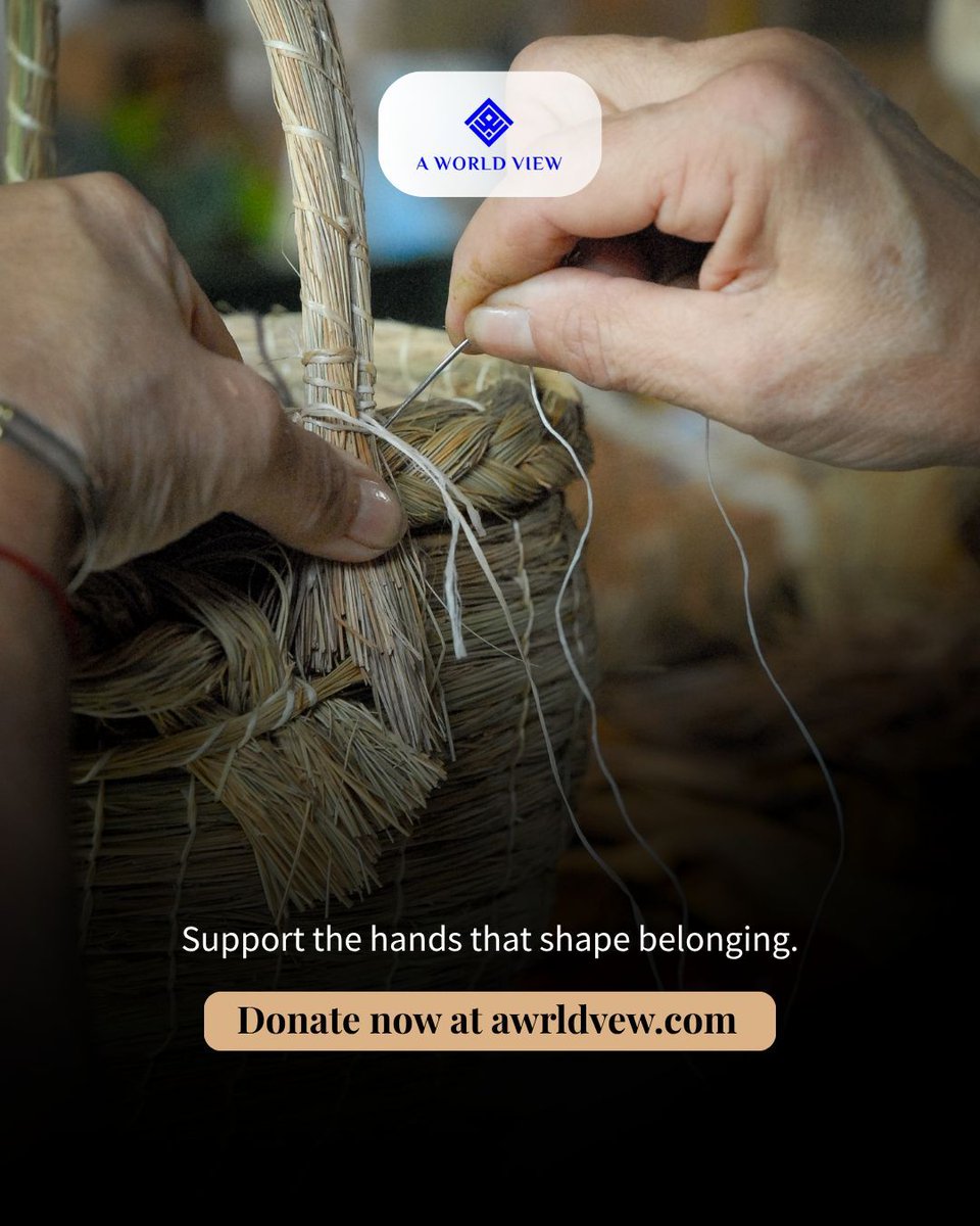 aworldview2's tweet image. Belonging begins with what we create by hand.
Each piece carries the warmth of its maker and the stories that unite us.

🔗 Donate now at awrldvew.com | Follow @aworldview2

#aworldview #supportartisans #handmadecommunity #craftedwithcare #culturalheritage #slowcraft
