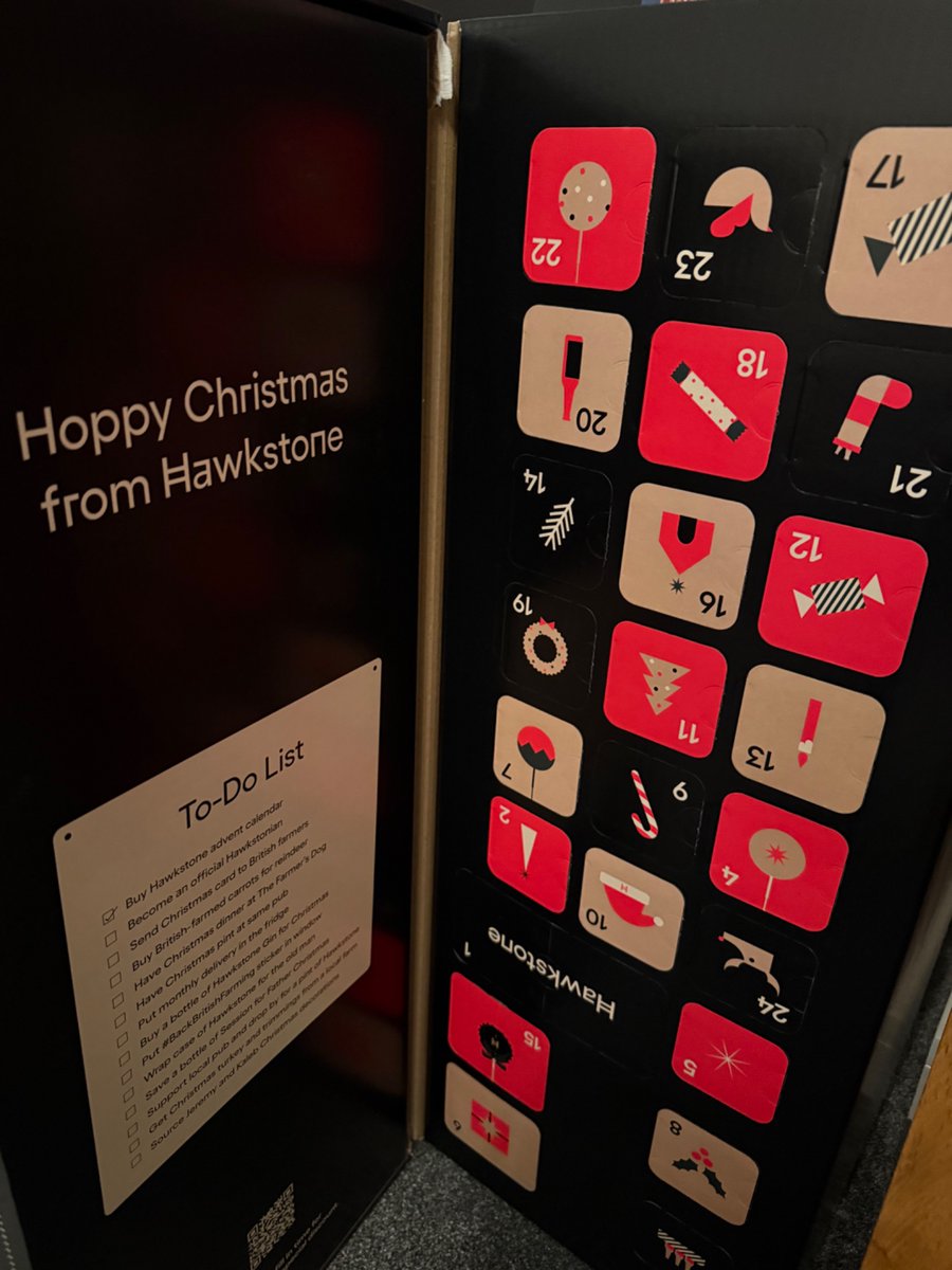 My wife bought me this amazing advent calendar today. It’s full of amazing Hawkstone products which I can’t wait to taste.  I think there is a mistake here <a href="/JeremyClarkson/">Jeremy Clarkson</a>.
