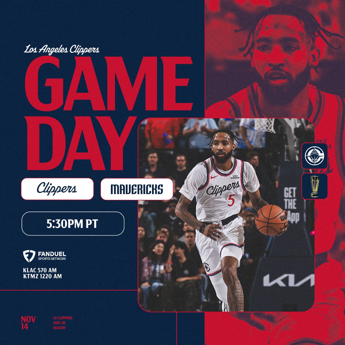 NBA Cup Game Day in Dallas!

🕖 5:30PM PT
🆚 <a href="/dallasmavs/">Dallas Mavericks</a> 
📺 <a href="/FanDuelSN_West/">FanDuel Sports Network West</a> 
📲 on.nba.com/4oDDdch
📻 KLAC 570 AM, KTMZ 1220 AM