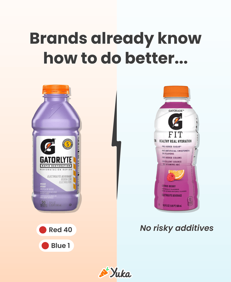 Brands already know how to do better, and these side-by-sides prove it. 😤

From phosphate additives, to artificial food dyes, many popular products on the shelves today still contain ingredients that have potential health concerns. 

The frustrating part? These same brands
